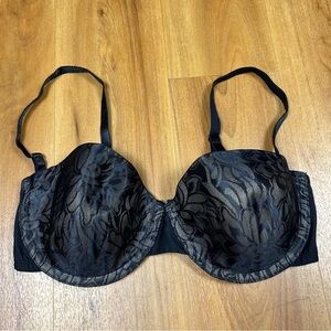Sweet Nothings Chic Black Lace Underwire Bra Size 36D